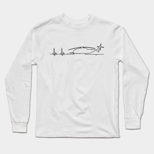 CH-53 / MH-53 Helicopter Heartbeat Pulse Long Sleeve T-Shirt